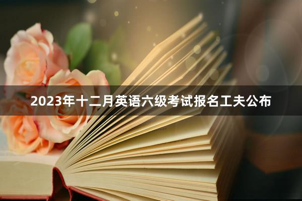2023年十二月英语六级考试报名工夫公布